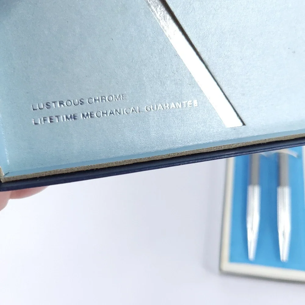 Cross Silver Chrome Ball Point Pen Mechanical Pencil Set 3501 In Original Box